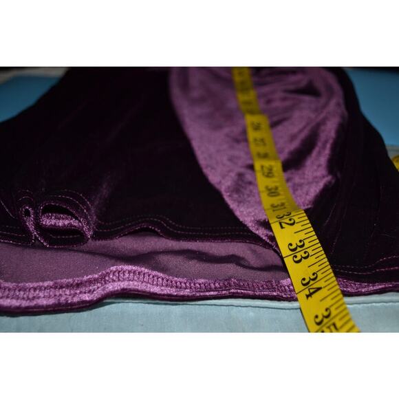 Club L London Long Sleeve Velvet Mini Dress Burgundy Color Size 8 - Picture 7 of 8